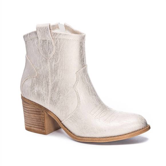 NEW CHINESE LAUNDRY time to shine boots in natural metallic - Picture 1 of 4